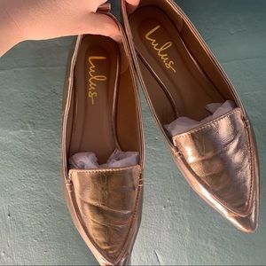 Rose Gold Loafers - NEW in box